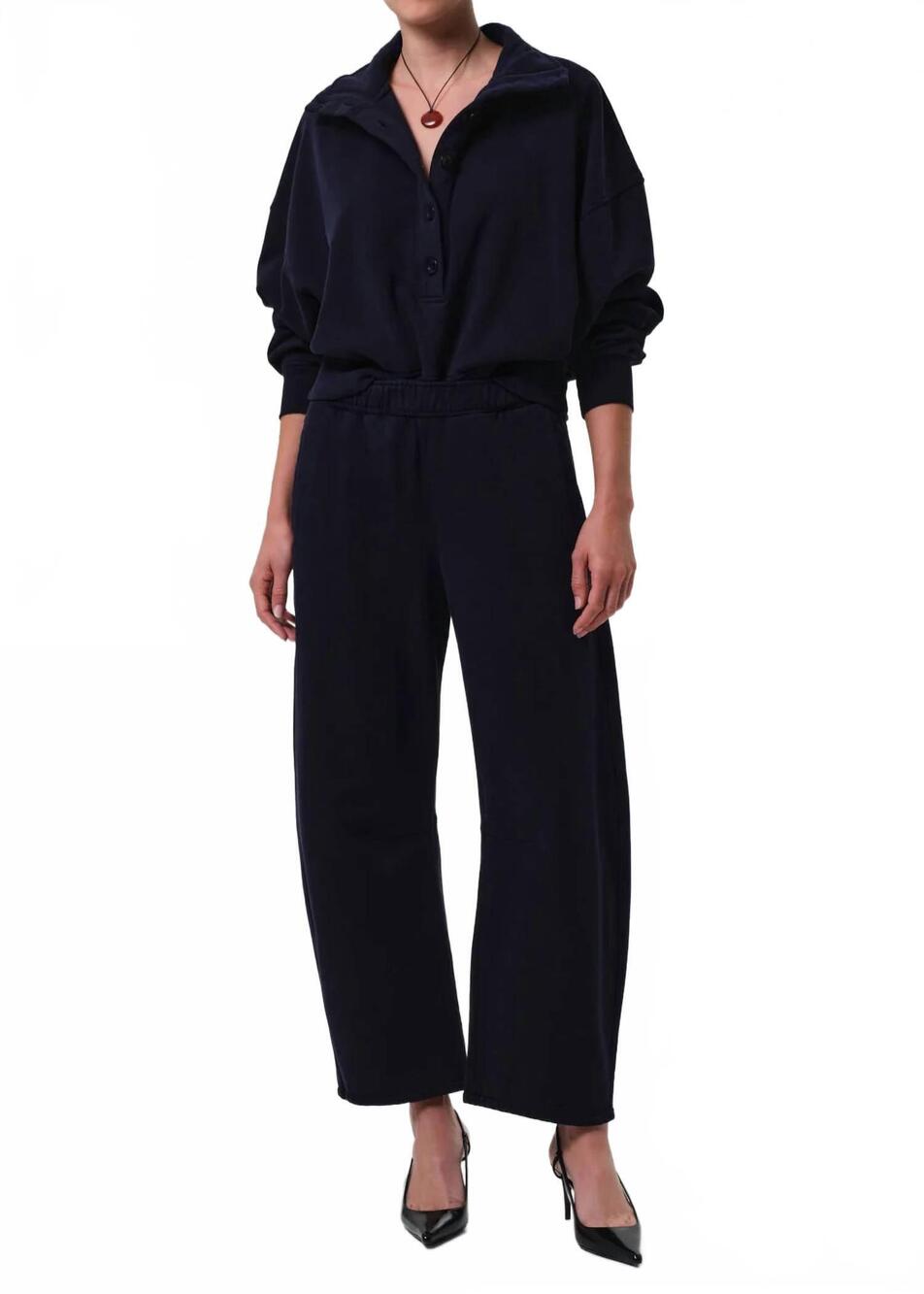 NEW CITIZENS OF HUMANITY miro tapered leg sweatpant in navy